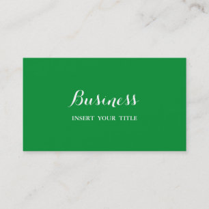 North Texas Green Minimalistisch Trendy Calligraph Visitenkarte