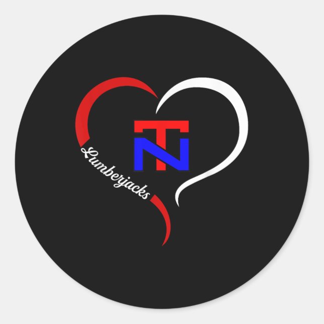 North Tonawanda Lumberjacks Logo Halbherz Runder Aufkleber (Vorderseite)