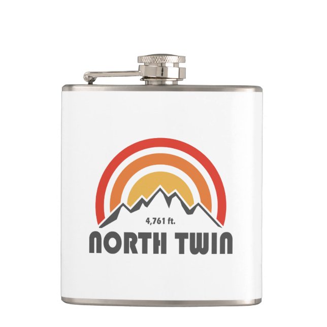 North Twin Mountain New Hampshire Flachmann (Vorderseite)