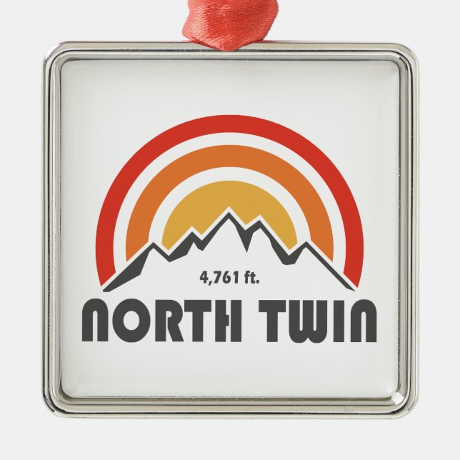 North Twin Mountain New Hampshire Ornament Aus Metall (Vorne)