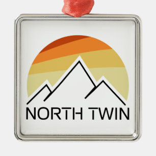 North Twin Mountain New Hampshire Retro Ornament Aus Metall
