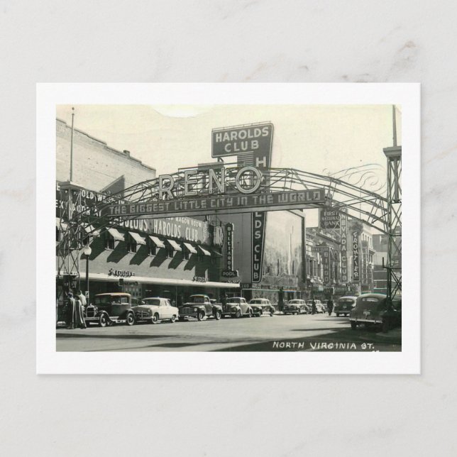 North Virginia St., Reno, Nevada Vintag Postkarte (Vorderseite)