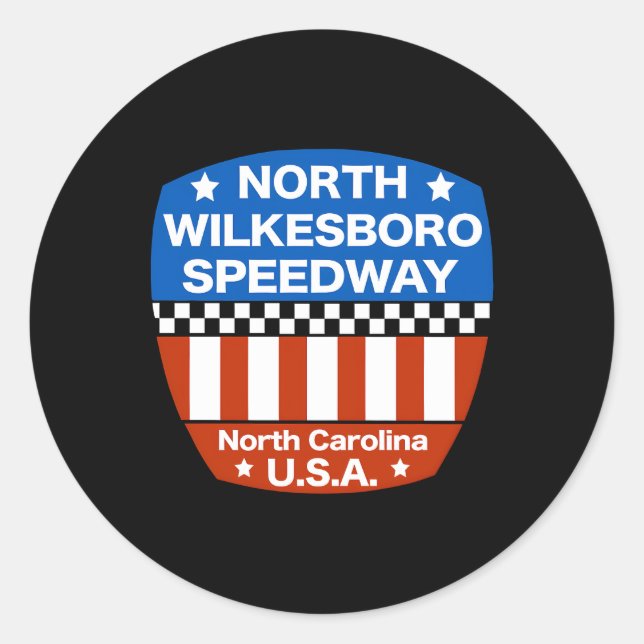 North Wilkesboro Speedway Runder Aufkleber (Vorderseite)