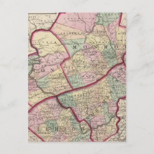 Northampton, Carbon, Monroe, Lehigh Landkreises Postkarte