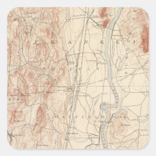 Northampton, Massachusetts Quadratischer Aufkleber