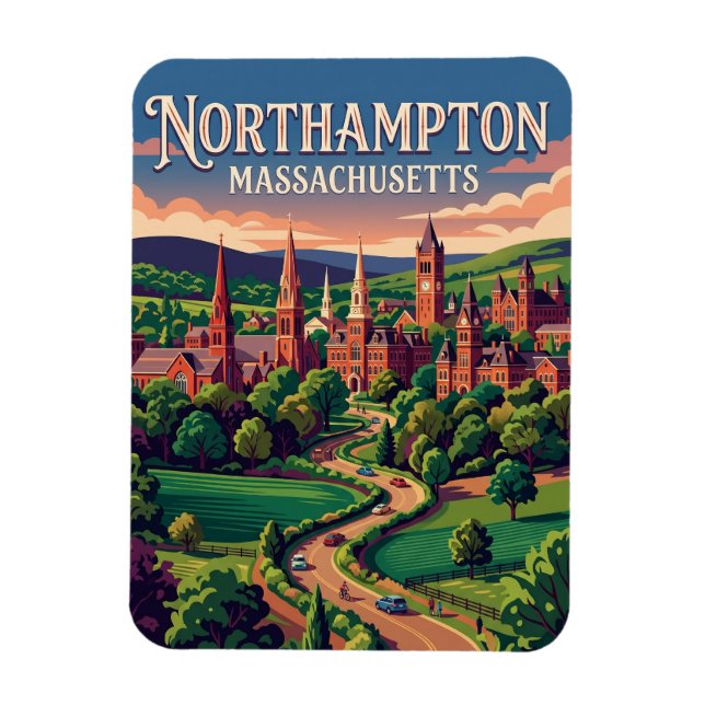 Northampton USA Magnet (Vertikal)
