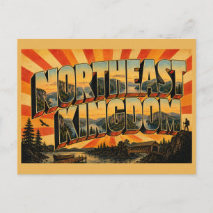 Northeast Kingdom VT Gletschersee Berge Kunst Postkarte