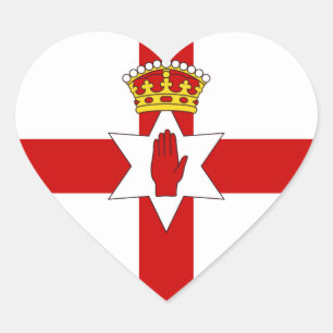 Norther Irland Ulster kennzeichnen Herz-Aufkleber