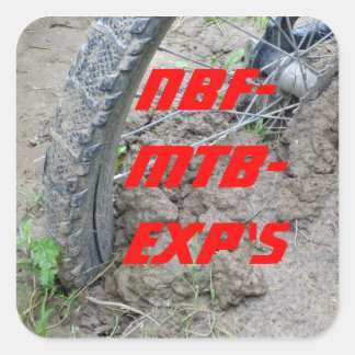 Northern Blackforest Mountainbike Explorers Quadratischer Aufkleber