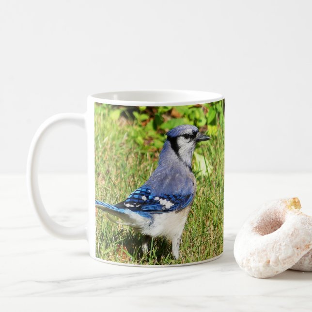 Northern Blue Jay Kaffeetasse (Mit Donut)