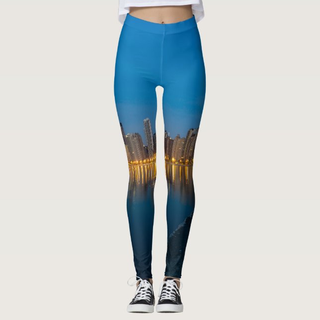 Northern Chicago Cityscape Leggings (Vorderseite)
