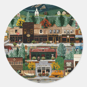"Northern Exposure" ~ Roslyn, Washington Runder Aufkleber