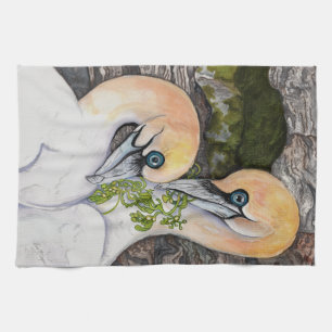 Northern Gannets Art Geschirrtuch