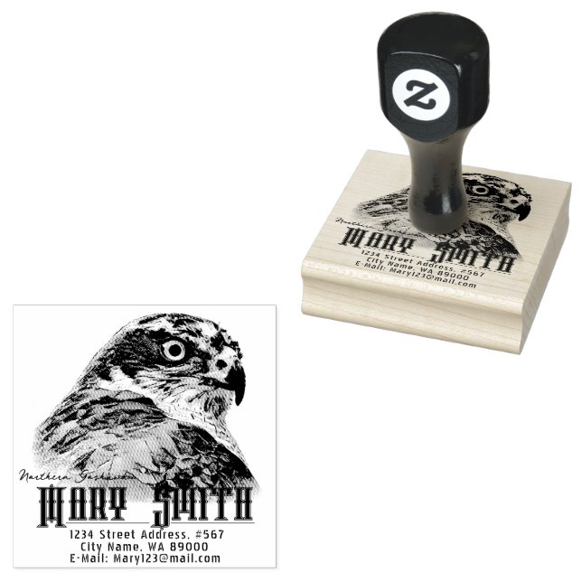 Northern Goshawk Gummistempel (Stempel)