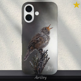 Northern House Wren Bird Painting Individuelle Nam iPhone 16 Hülle