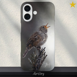 Northern House Wren Bird Painting Individuelle Nam iPhone 16 Hülle