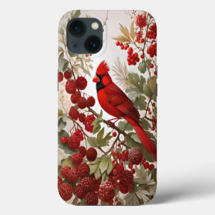 Northern Kardinal Bird Red Berries Case-Mate iPhone Hülle