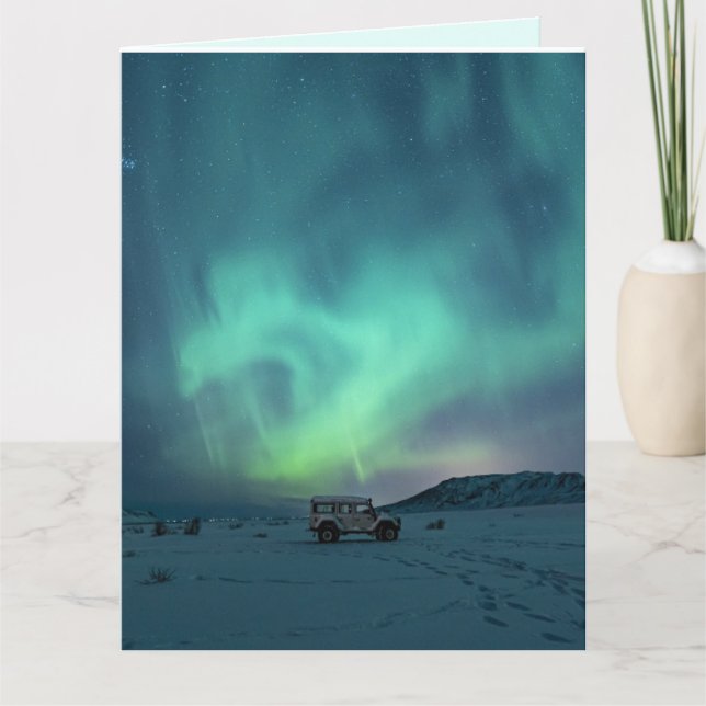 NORTHERN LIGHES CARTES DE SALUT D'ANNIVERSAIRE (Devant)