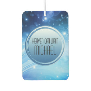 Northern Light Stars blau + Ihr Text & Ideen Autolufterfrischer