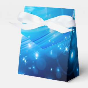 Northern Light Stars blau + Ihr Text & Ideen Geschenkschachtel