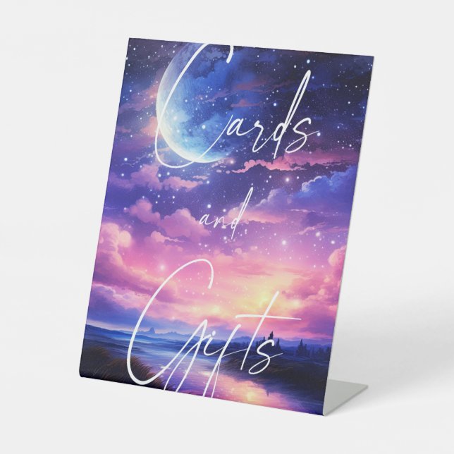Northern Light Wedding Cards & Gifts Pedestzeichen Sockelschild (Vorderseite)