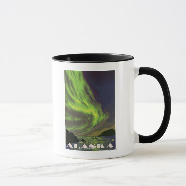 Northern Lights and Orcas - Anchorage, Alaska Tasse (Rechts)