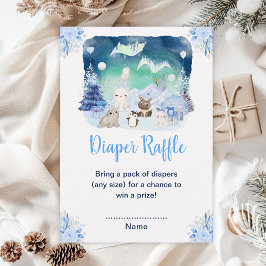 Northern Lights Arctic Animals Diaper Raffle Begleitkarte