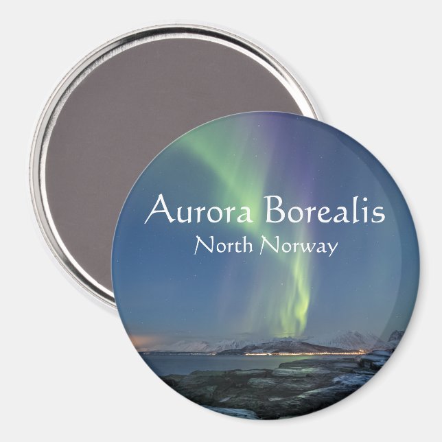 Northern Lights Astro Foto Magnet (Vorderseite/Rückseite)