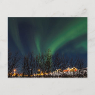 Northern Lights - Aurora Borealis Island Postkarte