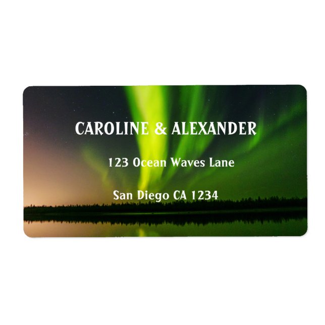 Northern Lights Aurora Borealis Night Sky Wedding (Vorne)