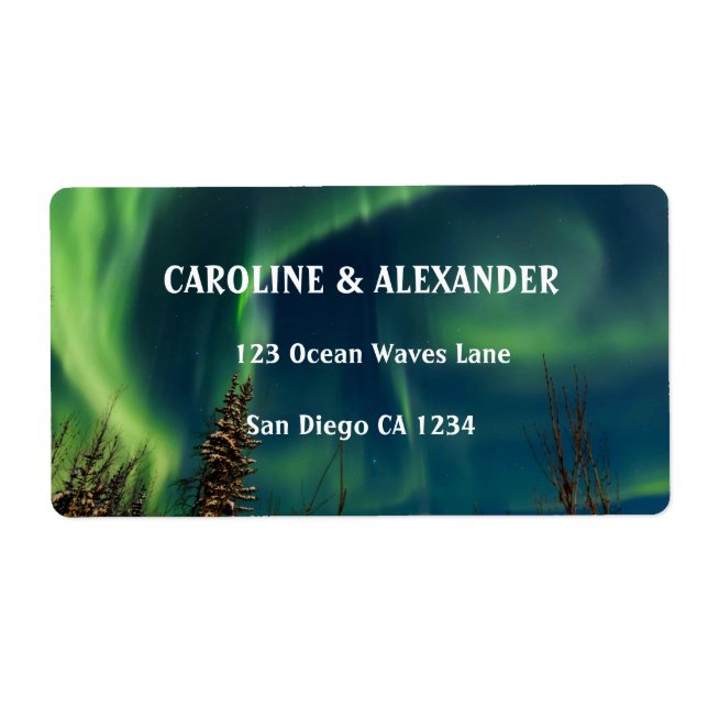 Northern Lights Aurora Borealis Night Sky Wedding (Vorne)
