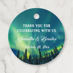 Northern Lights Aurora Borealis Night Sky Wedding Geschenkanhänger