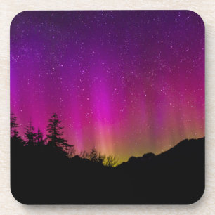 Northern Lights Aurora Borealis Starry Night Sky Getränkeuntersetzer