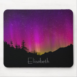Northern Lights Aurora Borealis Starry Night Sky Mousepad