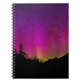 Northern Lights Aurora Borealis Starry Night Sky Notizblock