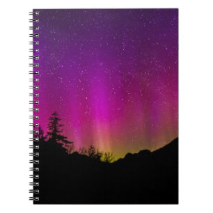 Northern Lights Aurora Borealis Starry Night Sky Notizblock