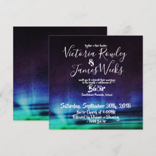 Northern Lights / Aurora Borealis Wedding Einladung