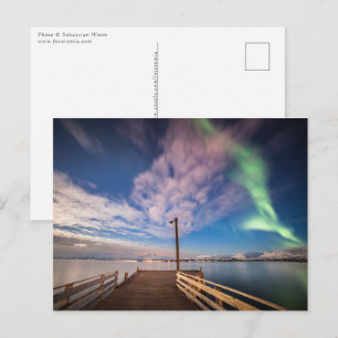 Northern Lights Aurora Jetty Postkarte