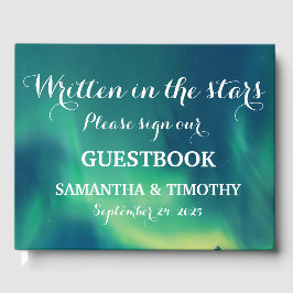 Northern Lights Aurora Starry Night Wedding Gästebuch