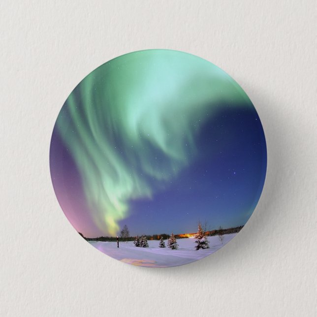 Northern Lights Chic Band of Lights Jade Glow Button (Vorderseite)