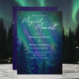 Northern Lights Forrest Magical Moment Wedding Einladung