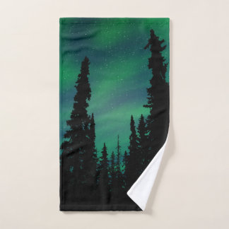 Northern Lights Green Night Sky Forest