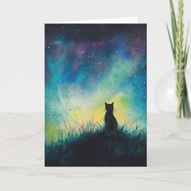 Northern Lights Holiday Card Feiertagskarte (Vorderseite)