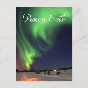 Northern Lights Holiday Postkarte