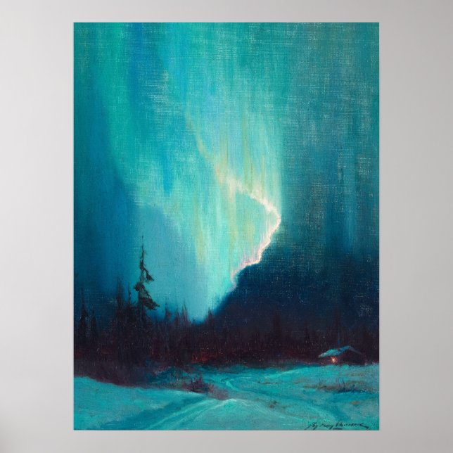 Northern Lights, Juneau, Alaska von Sydney Laurenc Poster (Vorne)