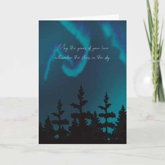 Northern Lights Liebe Card Karte (Vorderseite)