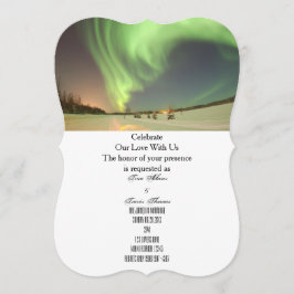 Northern Lights Menü Hochzeitsfeier Gäste Bridal Einladung