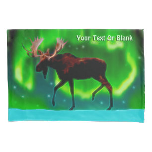 Northern Lights Moose Kissenbezug