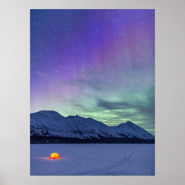 Northern Lights Mount Pass | Kenai Halbinsel Poster (Vorne)