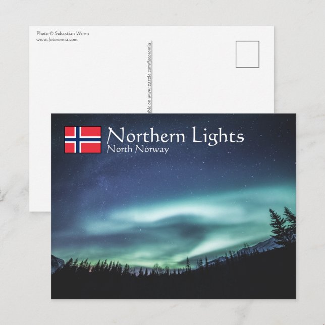 Northern Lights North Norway Carte postale (Devant / Derrière)